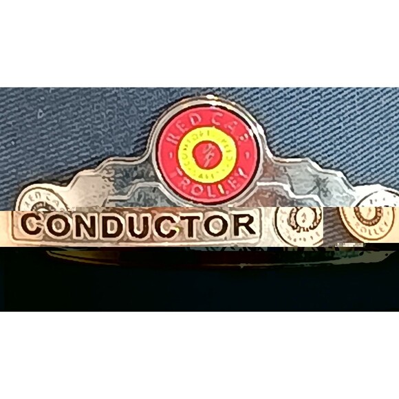 Disney Parks Mickey Mouse Ears Conductor Hat Red Car Trolley Youth 55CM SM Size - Picture 5 of 11